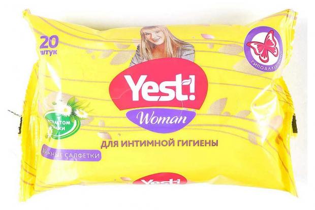 Влажные салфетки для интимной гигиены Yest!, 20 шт