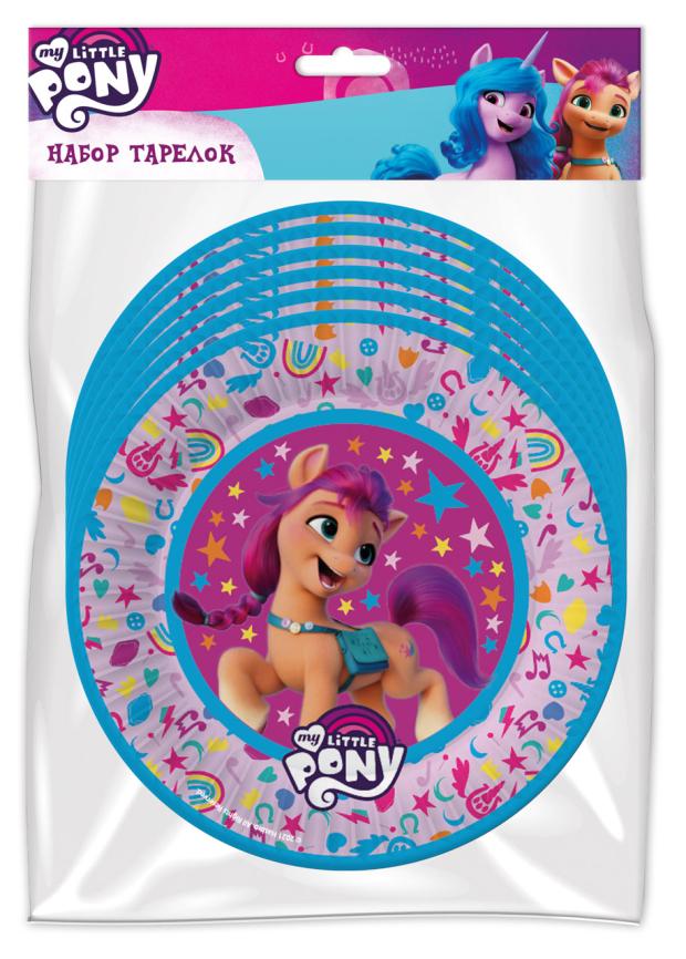 Набор одноразовых тарелок MY LITTLE PONY бумага, d 180 мм, 6 шт