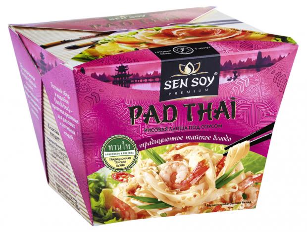 Лапша рисовая Sen Soy Premium Pad Thai, 125 г вок рисовая лапша с курицей и терияки соусом