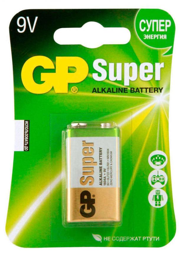 

Батарейка GP Super 1604А 6LF22 алкалиновая, 1 шт