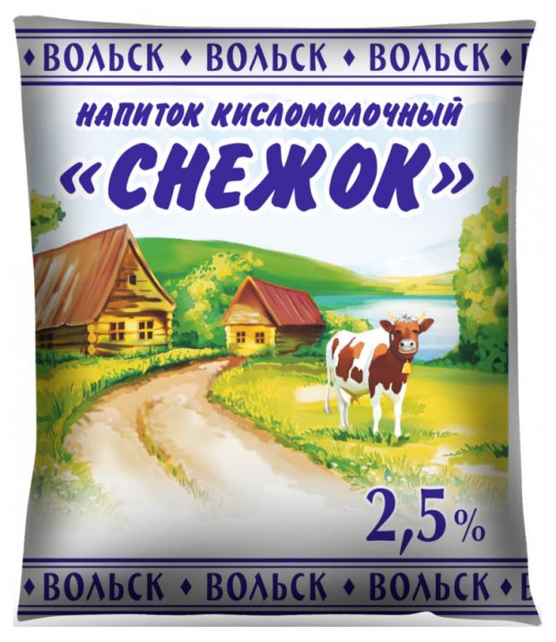 Напиток кисломолочный Вольск Снежок 2,5% БЗМЖ, 500 мл