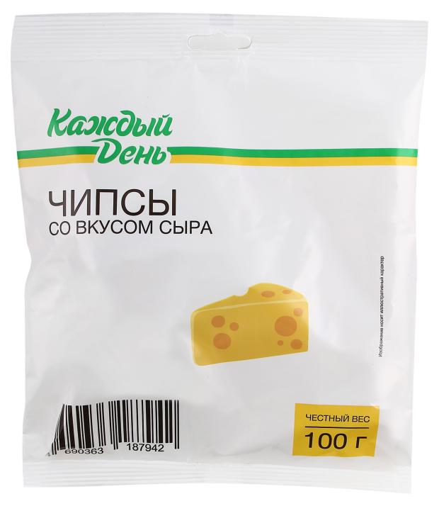 Чипсы картофельные Каждый день со вкусом сыра, 100 г чипсы безглютеновые нутсы со вкусом сыра чеддер 50г