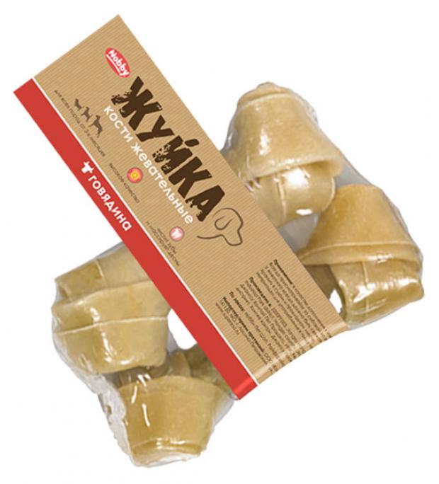 

Лакомство для собак Nobby Жуйка Жевательные кости из кожи 13-14см, 2 шт