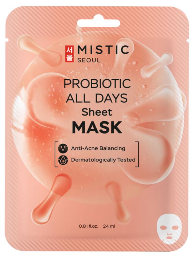 

Маска тканевая для лица MISTIC ALL DAYS с пробиотиками, 24 мл