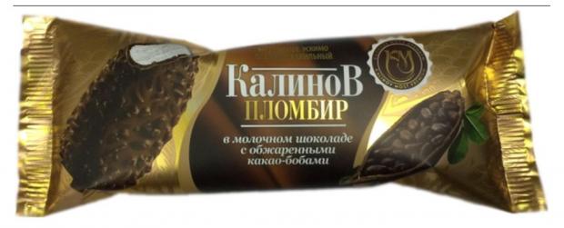 Мороженое Калинов мост эскимо пломбир в молочном шоколаде с обжаренными какао-бобами БЗМЖ, 80 г