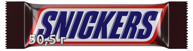 Шоколадный батончик Snickers, 50,5 г