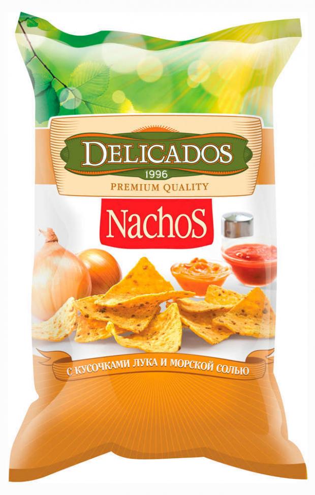 

Чипсы кукурузные Delicados Nachos с кусочками лука и морской солью, 150 г