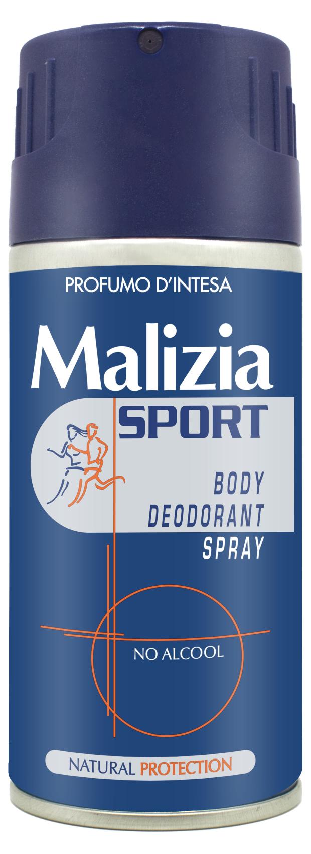 цена Дезодорант аэрозольной Malizia Sport no Alcohol, 150 мл