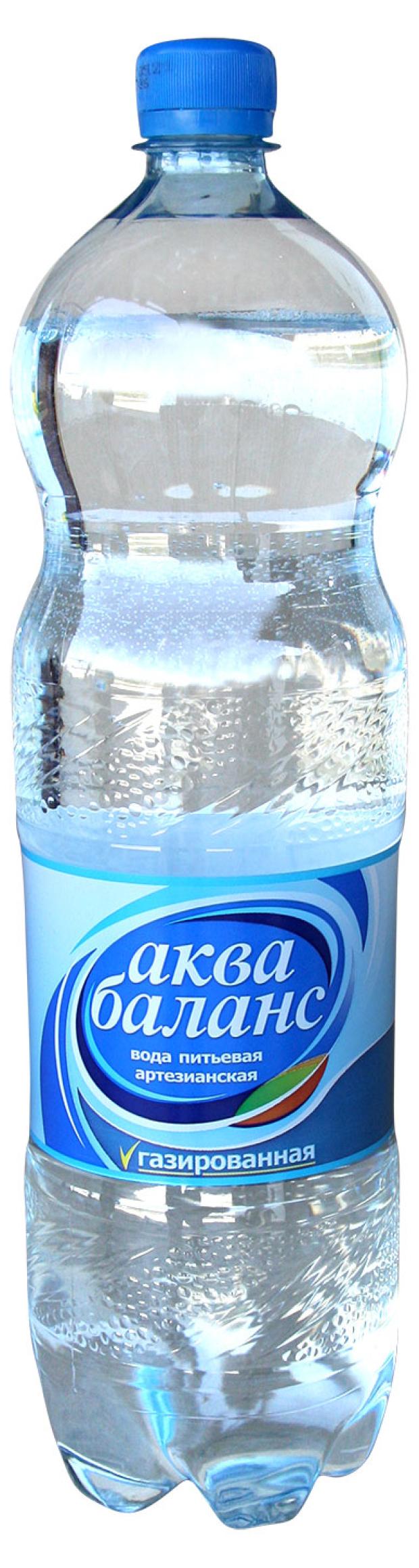 Вода питьевая Аквабаланс газированная, 1,5 л