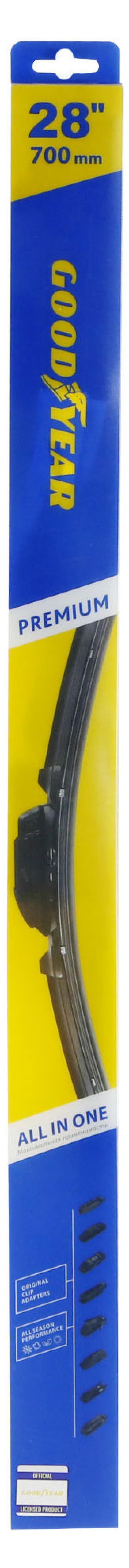 

Щетка стеклоочистителя Goodyear Premium Бескаркасная 28, 1 шт