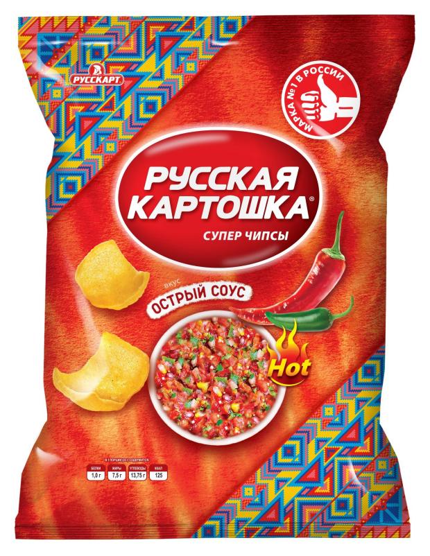 Чипсы картофельные Русская картошка со вкусом острого соуса 105 г 152₽