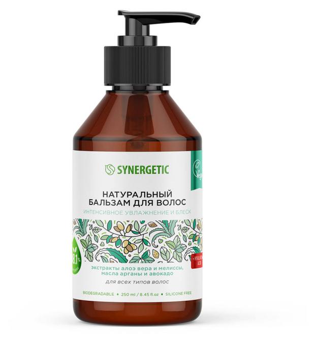

Бальзам для волос Synergetic Интенсивное увлажнение и блеск, 250 мл
