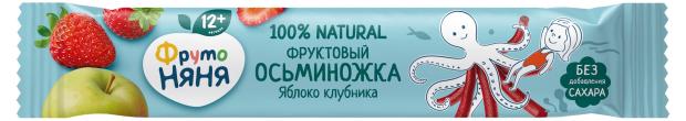 Кусочки фруктовые ФрутоНяня Осьминожка яблоко клубника с 12 мес., 16 г