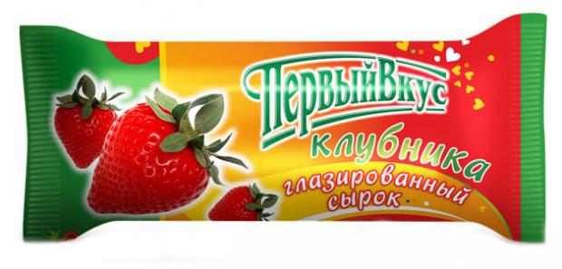 Сырок глазированный Первый Вкус клубника 18%, 40 г