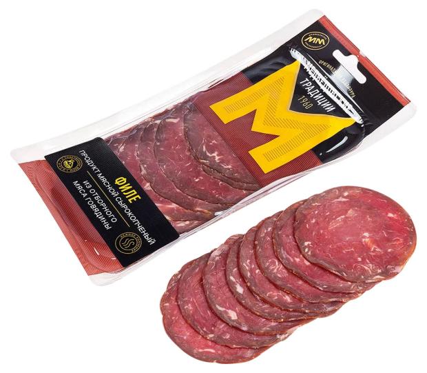 

Продукт мясной сырокопченый ММК Филе из говядины, 100 г