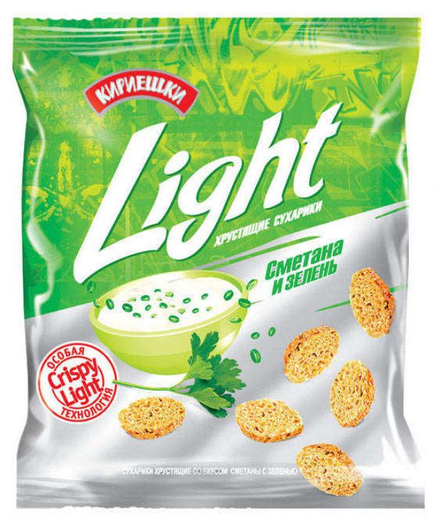 Сухарики пшеничные Кириешки Light со вкусом сметаны и зелени, 33 г