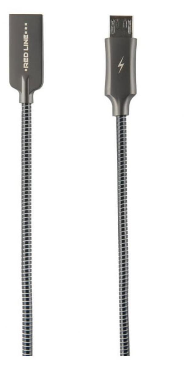 USB Кабель Red Line Flex USB - Micro USB черный, 1 м