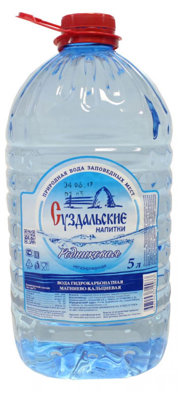 Вода питьевая Суздальские напитки негазированная, 5 л