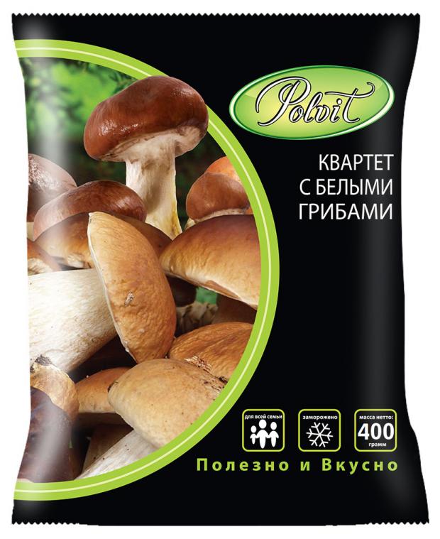 Смесь овощная Polvit Квартет с белыми грибами замороженная, 400 г