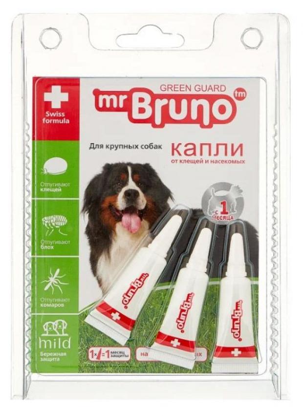 

Капли для крупных собак весом более 30 кг Mr.Bruno репеллентные 3х4 мл