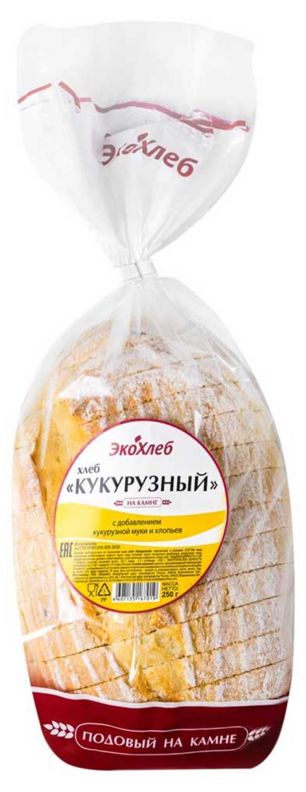 Хлеб пшеничный ЭкоХлеб Кукурузный нарезка, 250 г