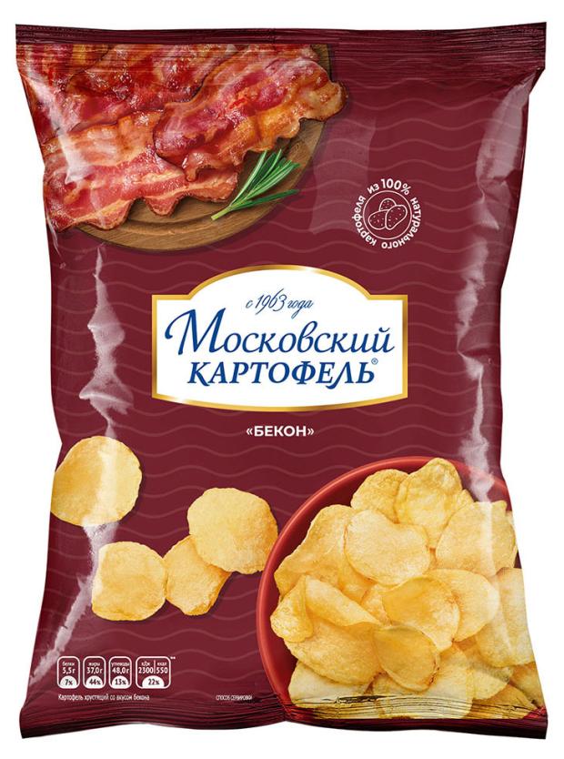 

Чипсы картофельные Московский картофель со вкусом бекона, 130 г