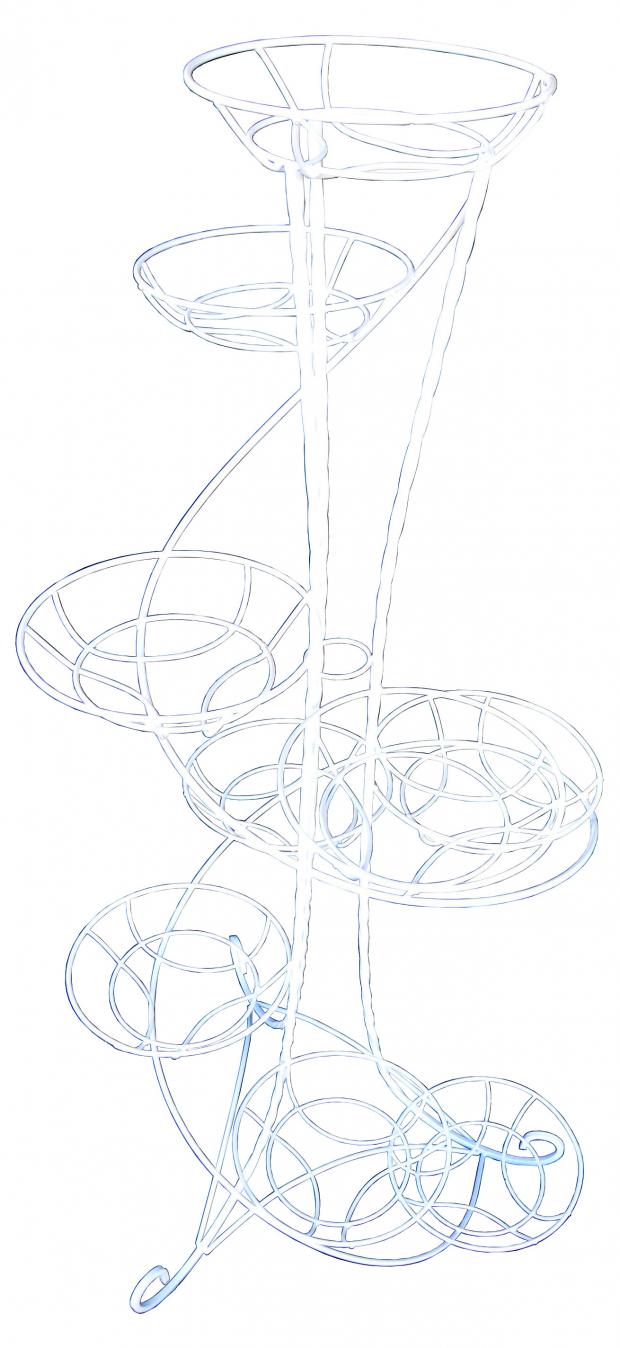

Подставка для кашпо Серпантин белая