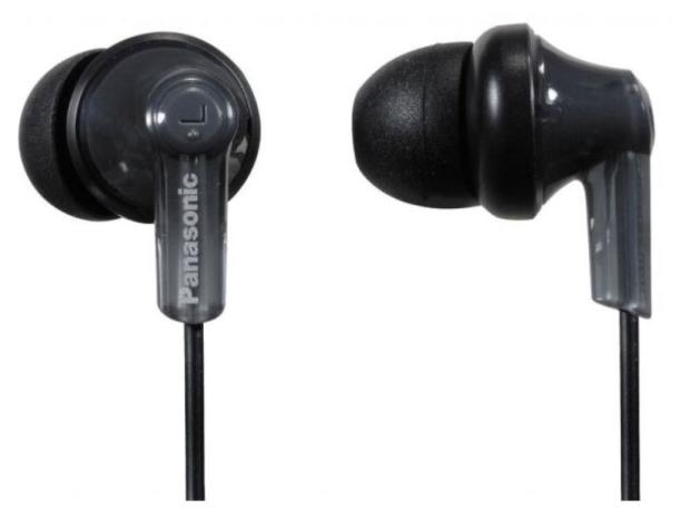

Наушники вкладыши Panasonic RP-HJE118GU 1.1м черный проводные