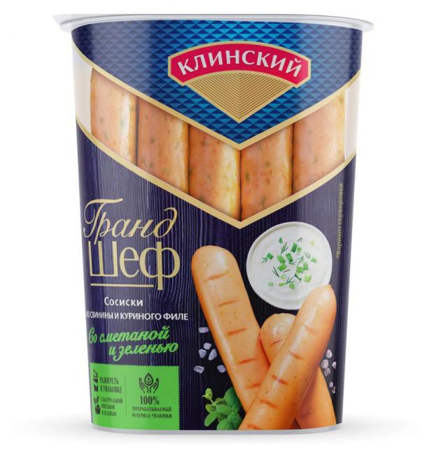 

Сосиски Клинский со сметаной и зеленью, 250 г