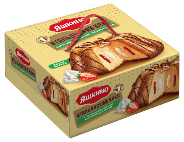 

Кекс Яшкино с клубничным джемом и сливочным кремом, 500 г