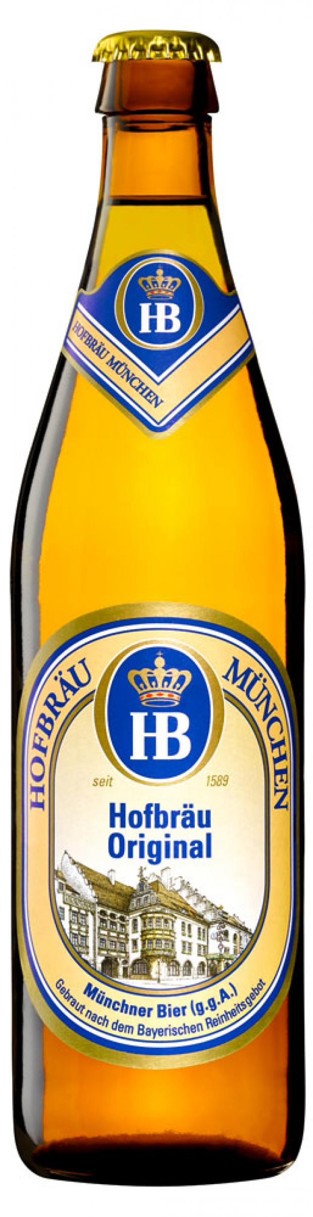 Пиво Hofbrau Original светлое фильтрованное 5,1%, 500 мл