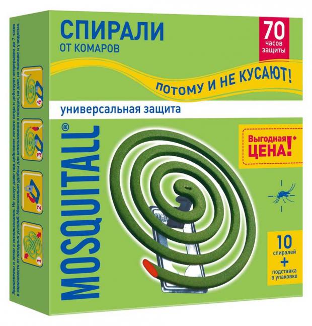

Спирали от летающих насекомых Mosquitall Универсальная защита, 10 шт