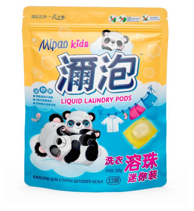 

Капсулы для стирки детского белья Mipao Kids, 15 шт