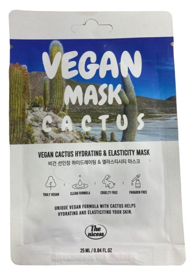 

Маска для лица The nicess Vegan Cactus увлажнение и эластичность, 25 мл