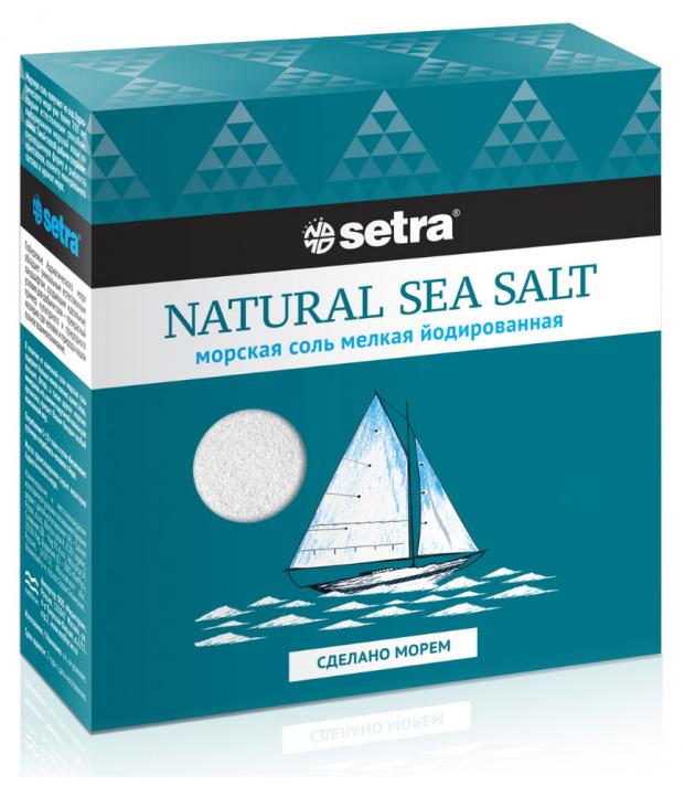 

Соль пищевая Setra морская йодированная, 500 г