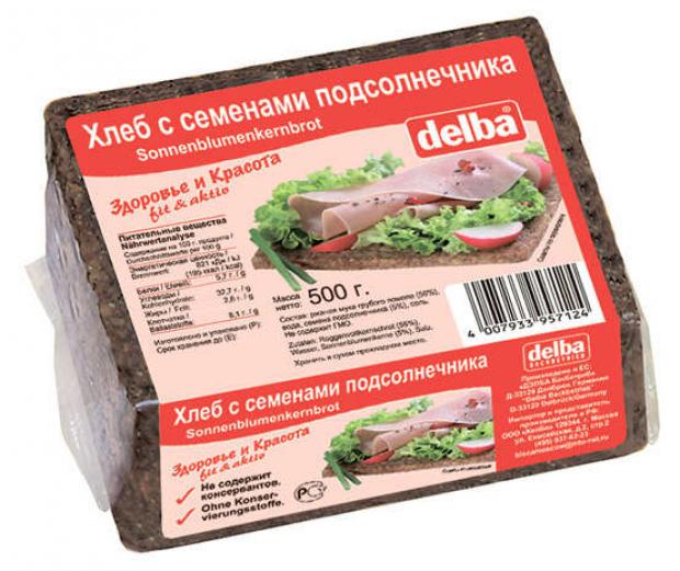 

Хлеб ржаной Delba с семенами подсолнечника, 500 г