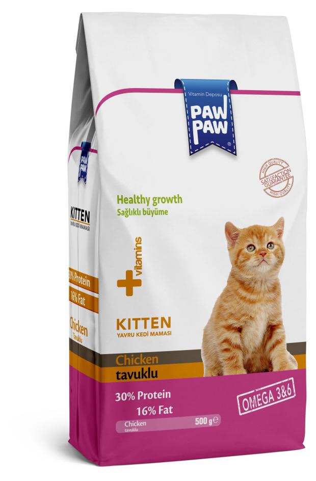 Сухой Сухой корм для котят Pawpaw Kitten Cat Food with Chicken с курицей, 500 г