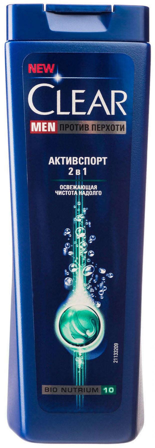 

Шампунь для волос мужской Clear Men Активспорт 2в1, 200 мл