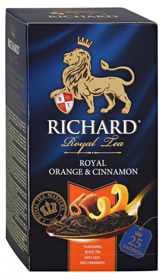 

Чай черный Richard Royal Orange Cinnamon с корицей и апельсином, 25x2 г
