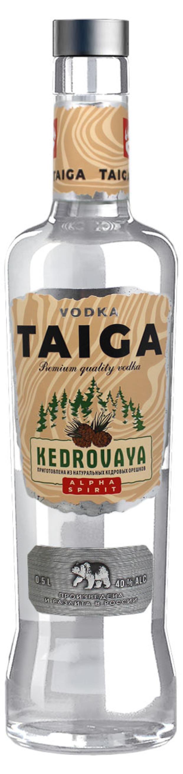 Водка Тайга Кедровая Россия, 0,5 л