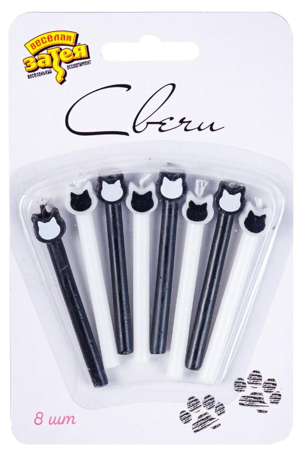 

Свечи для торта Веселая затея котики 6 см, 8 шт