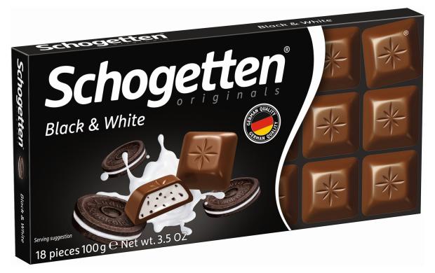 Шоколад порционный Schogetten Black & White молочный, 100 г шоколад молочный bucheron с кусочками малины 100 г