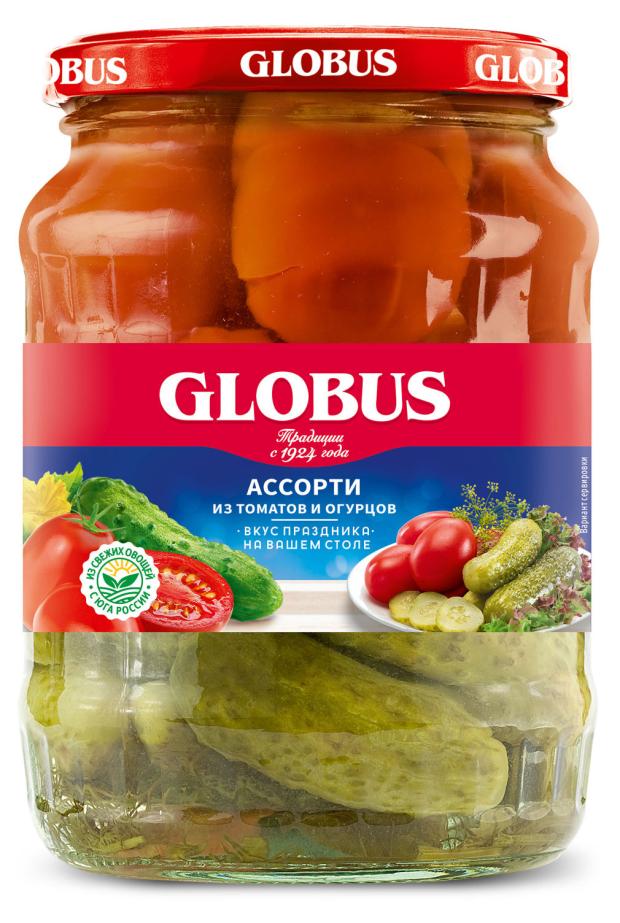 Ассорти овощное GLOBUS томаты и огурцы 720 мл 119₽