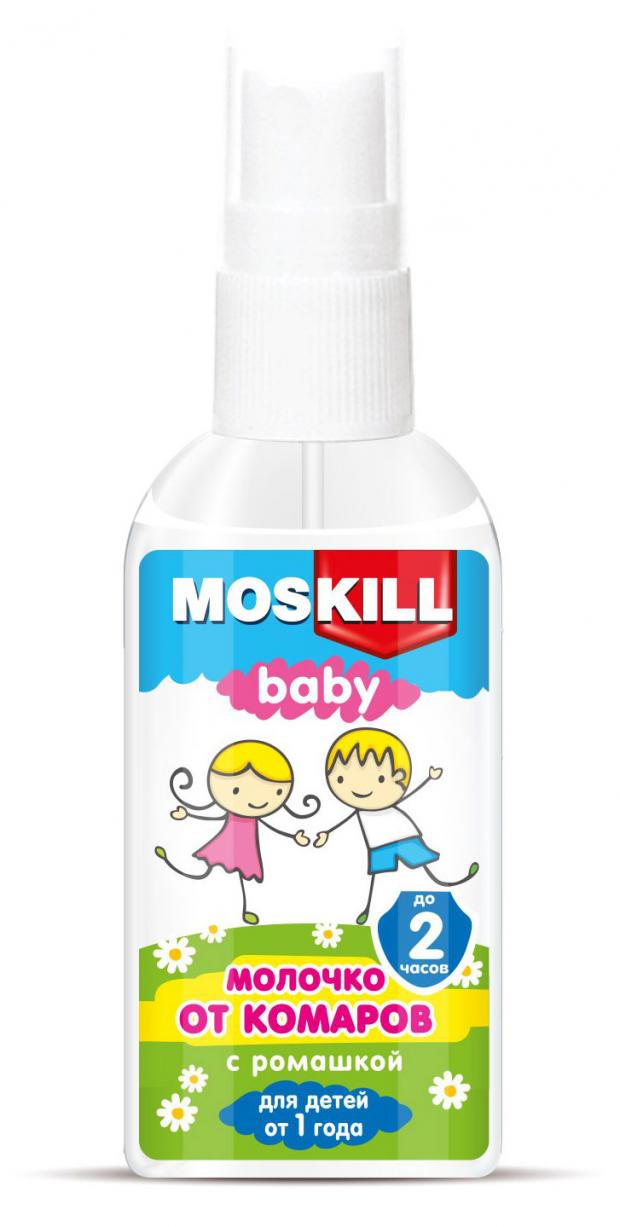 Молочко от комаров Mosskill Baby детское от 1 года с ромашкой, 60 мл