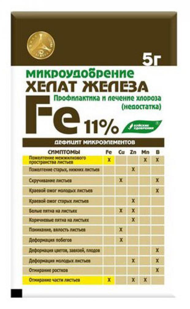 

Хелат железа «Буйские удобрения», 5 г