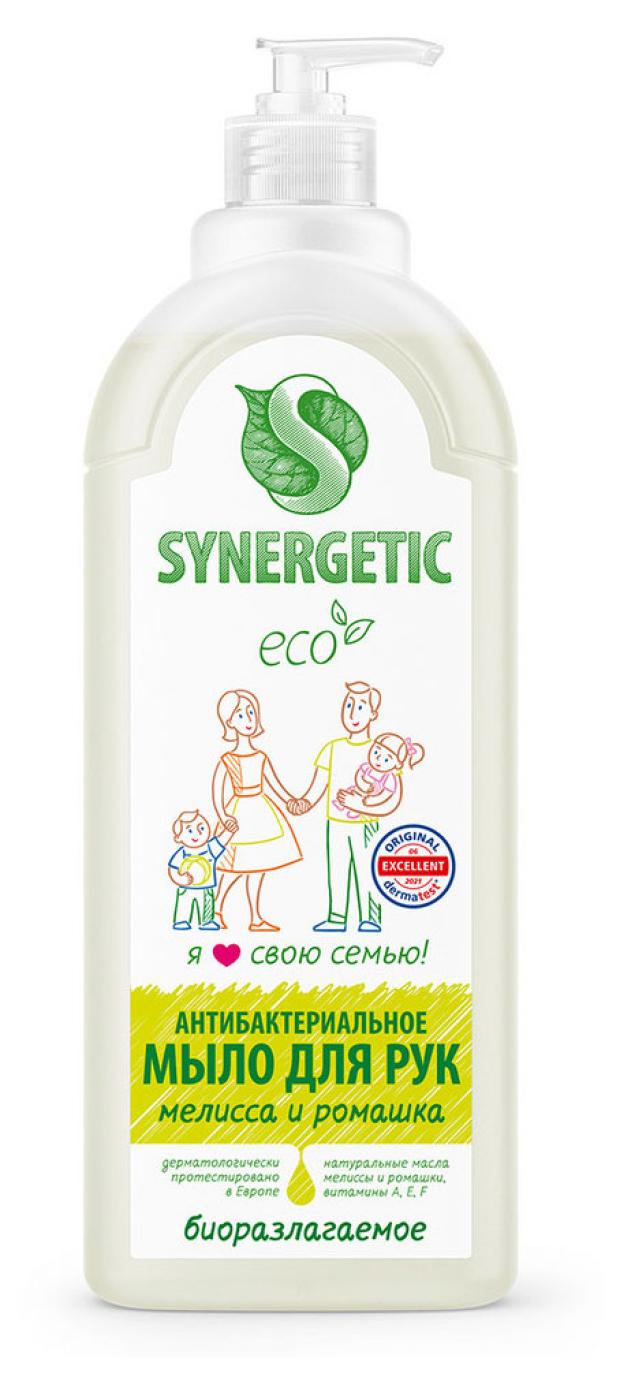 Мыло жидкое Synergetic Мелисса и ромашка антибактериальное, 1 л