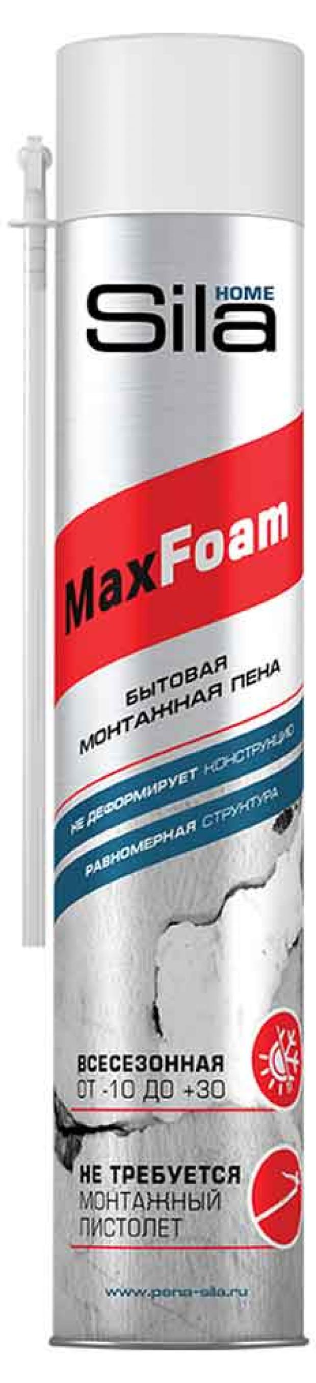 

Монтажная пена Sila Home max foam всесезонная, 750 мл