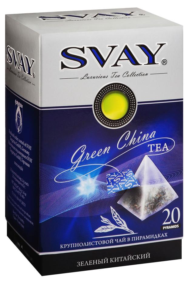 Чай зеленый Svay китайский крупнолистовой в пирамидках, 20 х 2 г