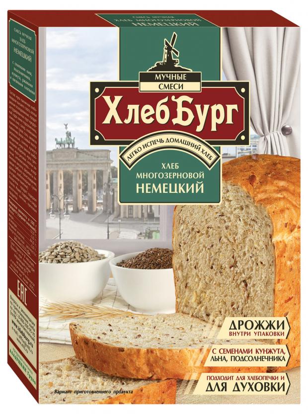 

Смесь для выпечки ХлебБург хлеб многозерновой немецкий, 400 г