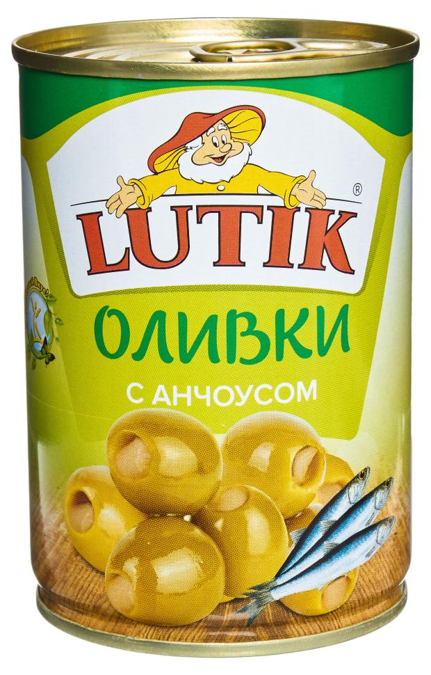 Оливки LUTIK с анчоусом, 280 г маслины lutik с косточкой 280 г